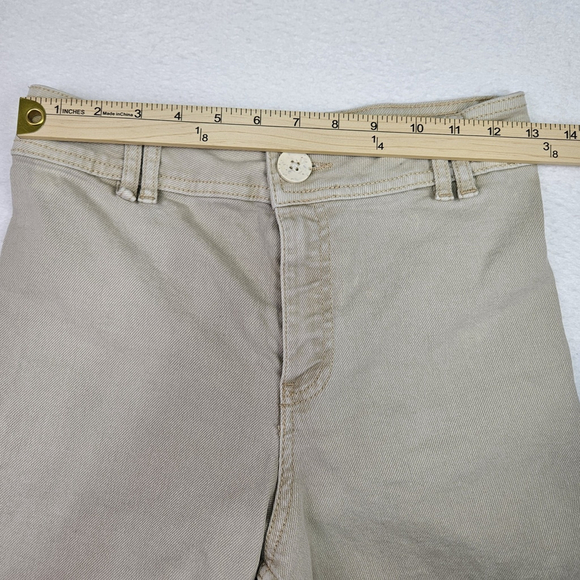 Zara High Rise Marine Wide Leg Raw Hem Pants Girls Juniors Size 13-14 Adjustable - Picture 11 of 16